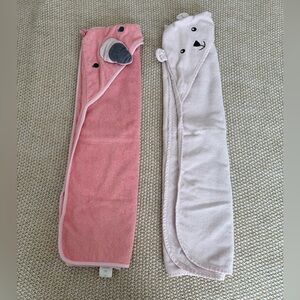 Pink Beat & Flamingo Hooded Towels